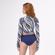 Laad de afbeelding in de Gallery-viewer, Model Back: Uv Line Set Bikini Ondas Upf50+