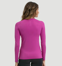 Laad de afbeelding in de Gallery-viewer, Model Back: Uv Line Rash Guard Longsleeve Uvpro Fem Pink Upf50+