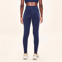 Laad de afbeelding in de Gallery-viewer, Model Back: Uv Line Fitness Bottom Legging Fit Aspen Navy Blue Upf50+