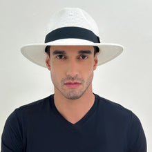 Laad de afbeelding in de Gallery-viewer, Image 05: Uv Line Panama Hat Hat Shanghai Imp Uni White Black Upf50+
