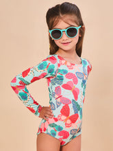 Laad de afbeelding in de Gallery-viewer, Image 02: Uv Line Girl's One-Piece Swimsuit Girl Borboletinha Upf50+