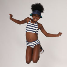 Laad de afbeelding in de Gallery-viewer, Model Front: Uv Line Girl's Two-Piece Bikini Set Listras Upf50+
