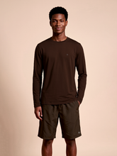Laad de afbeelding in de Gallery-viewer, Gallery: Uv Line Rash Guard Longsleeve New Fit Textura Masc Brown Upf50+