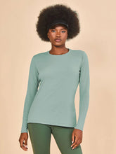 Laad de afbeelding in de Gallery-viewer, Gallery: Uv Line Rash Guard Longsleeve Fem New Fit Verde Agua Upf50+