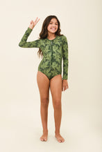 Laad de afbeelding in de Gallery-viewer, Image 04: Uv Line Girl's One-Piece Girl Macae Folhagem Verde Upf50+