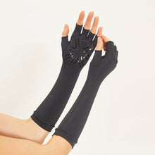 Laad de afbeelding in de Gallery-viewer, Image 06: Uv Line Glove Long Gloves Uni Black Upf50+

