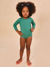 Laad de afbeelding in de Gallery-viewer, Image 02: Uv Line Baby Swimwear Baby Longsleeve Swimsuit Deep Sea Upf50+

