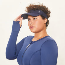 Laad de afbeelding in de Gallery-viewer, Image 03: Uv Line Visor Visor Athletic Dry Fem Navy Blue Upf50+
