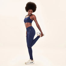 Laad de afbeelding in de Gallery-viewer, Image 02: Uv Line Fitness Bottom Legging Fit Aspen Navy Blue Upf50+
