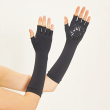 Laad de afbeelding in de Gallery-viewer, Lange Handschoenen FPU50+ Zwart Uv
