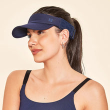 Laad de afbeelding in de Gallery-viewer, Image 02: Uv Line Visor Elastic Visor Navy Blue Upf50+
