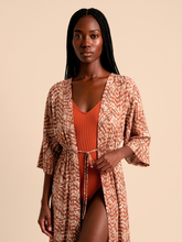 Laad de afbeelding in de Gallery-viewer, Gallery: Uv Line Shirtdress Long Shirtdress Tie Dye Pitanga Upf50+
