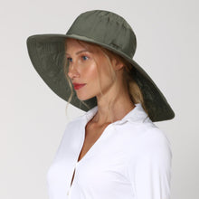 Laad de afbeelding in de Gallery-viewer, Image 02: Uv Line Floppy Hat Hat Beverly Hills I18 Fem Green Militar Upf50+
