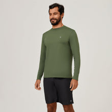 Laad de afbeelding in de Gallery-viewer, Image 02: Uv Line Rash Guard Longsleeve Uvpro Green Militar Upf50+
