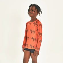 Laad de afbeelding in de Gallery-viewer, Image 02: Uv Line Rash Guard Longsleeve Acqua Zebra Inf Upf50+

