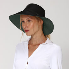 Laad de afbeelding in de Gallery-viewer, Image 02: Uv Line Floppy Hat Hat San Diego Fem Black Green Upf50+
