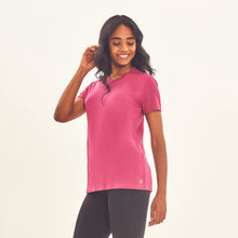 Laad de afbeelding in de Gallery-viewer, Image 02: Uv Line Fitness Top T-Shirt Sport Fit Fuchsia Upf50+
