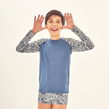 Laad de afbeelding in de Gallery-viewer, Image 04: Uv Line Rash Guard Rash Guard Kids Costela Aco Off White Upf50+
