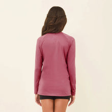 Laad de afbeelding in de Gallery-viewer, Model Back: Uv Line Rash Guard Longsleeve Uvpro Kids Malva Upf50+
