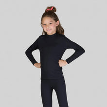 Laad de afbeelding in de Gallery-viewer, Image 03: Uv Line Rash Guard Rash Guard Kids High-Neck Black Upf50+
