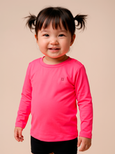 Laad de afbeelding in de Gallery-viewer, Gallery: Uv Line Rash Guard Longsleeve Baby Pink Fluor Upf50+
