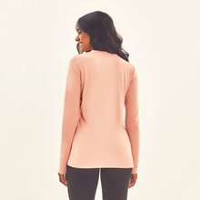 Laad de afbeelding in de Gallery-viewer, Model Back: Uv Line Rash Guard Longsleeve Sport Fit Solar Rose Upf50+
