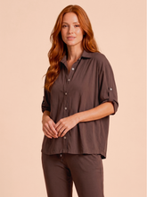 Laad de afbeelding in de Gallery-viewer, Gallery: Uv Line Shirtdress Shirt Copa Brown Upf50+
