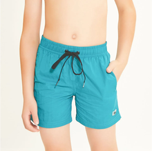 Laad de afbeelding in de Gallery-viewer, Gallery: Uv Line Boy's Swimwear Short Aqua Lucca Petroleo Upf50+

