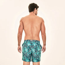 Laad de afbeelding in de Gallery-viewer, Model Back: Uv Line Swim Shorts Short Acqua Coqueiros Turquesa Upf50+
