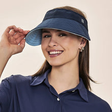 Laad de afbeelding in de Gallery-viewer, Gallery: Uv Line Visor Visor Bali Fem Navy Light Blue Upf50+
