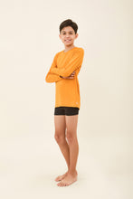 Laad de afbeelding in de Gallery-viewer, Image 03: Uv Line Rash Guard Longsleeve Uvpro Kids Orange Upf50+

