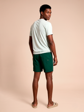 Laad de afbeelding in de Gallery-viewer, Model Back: Uv Line T-Shirt For Men T-Shirt Uvpro Masc Light Green Upf50+
