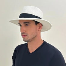 Laad de afbeelding in de Gallery-viewer, Image 06: Uv Line Panama Hat Hat Shanghai Imp Uni White Black Upf50+

