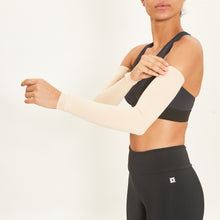 Laad de afbeelding in de Gallery-viewer, Image 02: Uv Line Glove Long Sleeve Beige Upf50+
