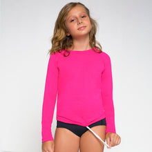 Laad de afbeelding in de Gallery-viewer, Gallery: Uv Line Rash Guard Longsleeve Uvpro Kids Pink Upf50+
