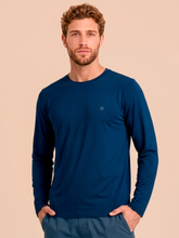 Laad de afbeelding in de Gallery-viewer, Gallery: Uv Line Rash Guard Longsleeve Uvpro Masc Cobalt Upf50+
