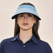 Laad de afbeelding in de Gallery-viewer, Image 05: Uv Line Visor Visor Bali Fem Navy Light Blue Upf50+
