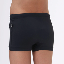 Laad de afbeelding in de Gallery-viewer, Model Back: Uv Line Boy's Swimwear Trunks Kids F Inf Black Upf50+
