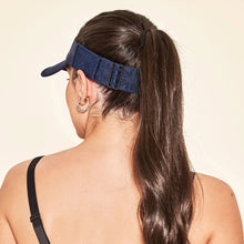Laad de afbeelding in de Gallery-viewer, Image 05: Uv Line Visor Elastic Visor Navy Blue Upf50+
