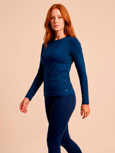 Laad de afbeelding in de Gallery-viewer, Image 03: Uv Line Rash Guard Longsleeve Uvpro Fem Cobalt Upf50+

