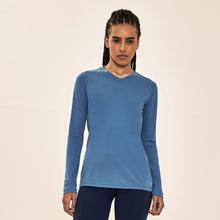 Laad de afbeelding in de Gallery-viewer, Model Front: Uv Line Rash Guard Longsleeve Sport Fit Aco Upf50+
