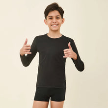 Laad de afbeelding in de Gallery-viewer, Image 04: Uv Line Rash Guard Longsleeve Uvpro Kids Black Upf50+
