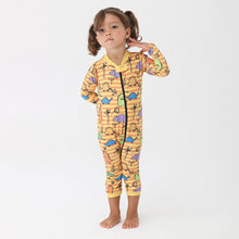 Laad de afbeelding in de Gallery-viewer, Model Front: Uv Line Girl&#39;s One-Piece Baby Dino
