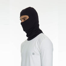 Laad de afbeelding in de Gallery-viewer, Model Front: Uv Line Flap Hat Black Balaclava Upf50+

