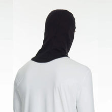 Laad de afbeelding in de Gallery-viewer, Model Back: Uv Line Flap Hat Black Balaclava Upf50+
