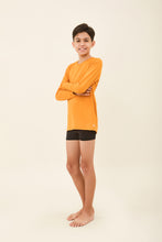 Laad de afbeelding in de Gallery-viewer, Image 03: Uv Line Rash Guard Kids Longsleeve Uvpro Laranja
