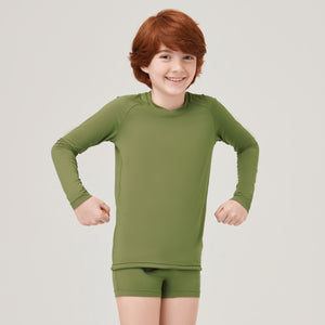 Image 02: Uv Line Rash Guard Longsleeve Uvrpo Inf Verde Militar Upf50+