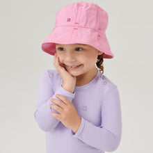 Laad de afbeelding in de Gallery-viewer, Image 03: Uv Line Bucket Hat Napoli Basic Kids Rosa Chiclete Upf50+
