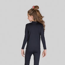 Laad de afbeelding in de Gallery-viewer, Image 05: Uv Line Rash Guard Rash Guard Kids High-Neck Black Upf50+
