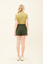 Laad de afbeelding in de Gallery-viewer, Model Back: Uv Line Fitness Bottom Short Race Verde Militar Upf50+
